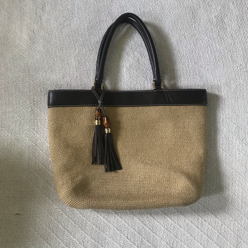 Talbots Straw Tote - Picture 2 of 4